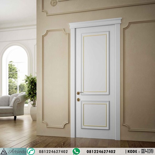  Model Pintu Kamar Klasik Minimalis 2 Panel Warna Putih 