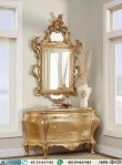 Meja Consule Bombay With Mirror Ukir Gold