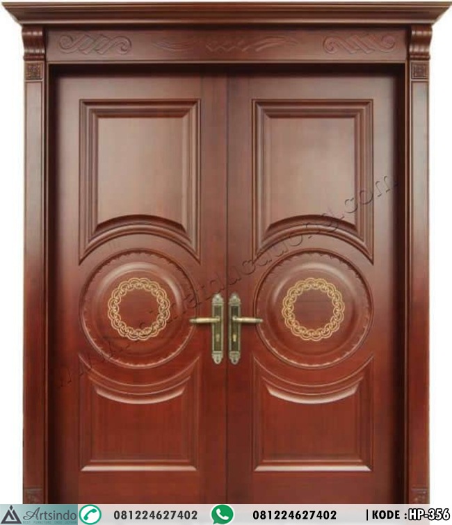 Desain Pintu Rumah Mewah Klasik Pintu Kupu Tarung Jati Kusen Ukir Harga Pintu