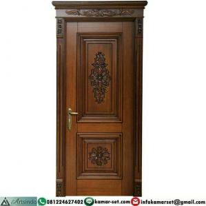 Pintu Kamar Kayu Jati Ukiran HP-480