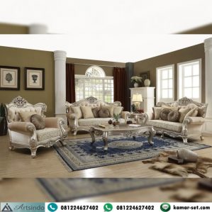 Kursi Tamu Klasik Ukir Eropa Mewah HP-504
