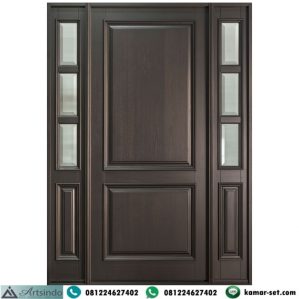 Pintu Utama Daun Pintu Single Jendela Sambung Kayu Jati