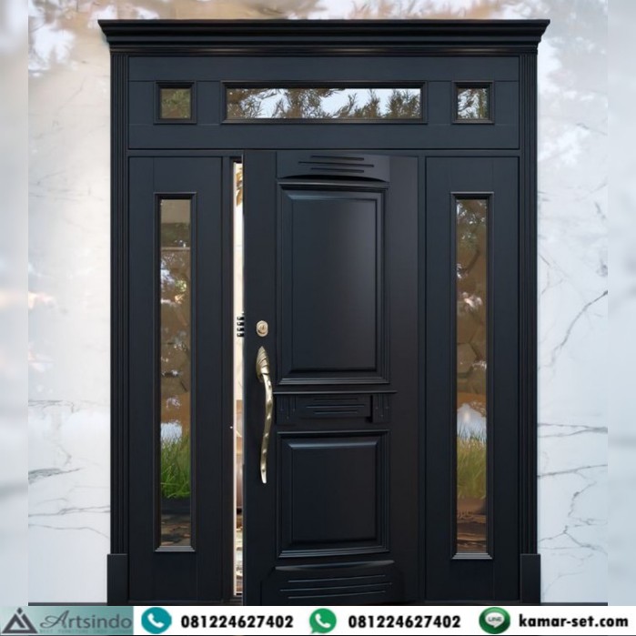 Pintu Utama Elegan Jendela Kaca
