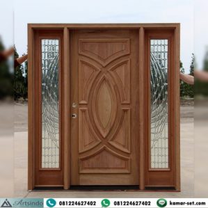 Pintu Utama Minimalis Klasik Kayu Jati