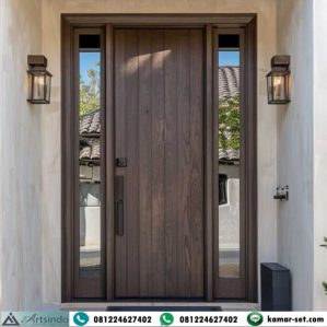 Pintu Utama 1 Daun Jendela Minimalis Kayu Jati