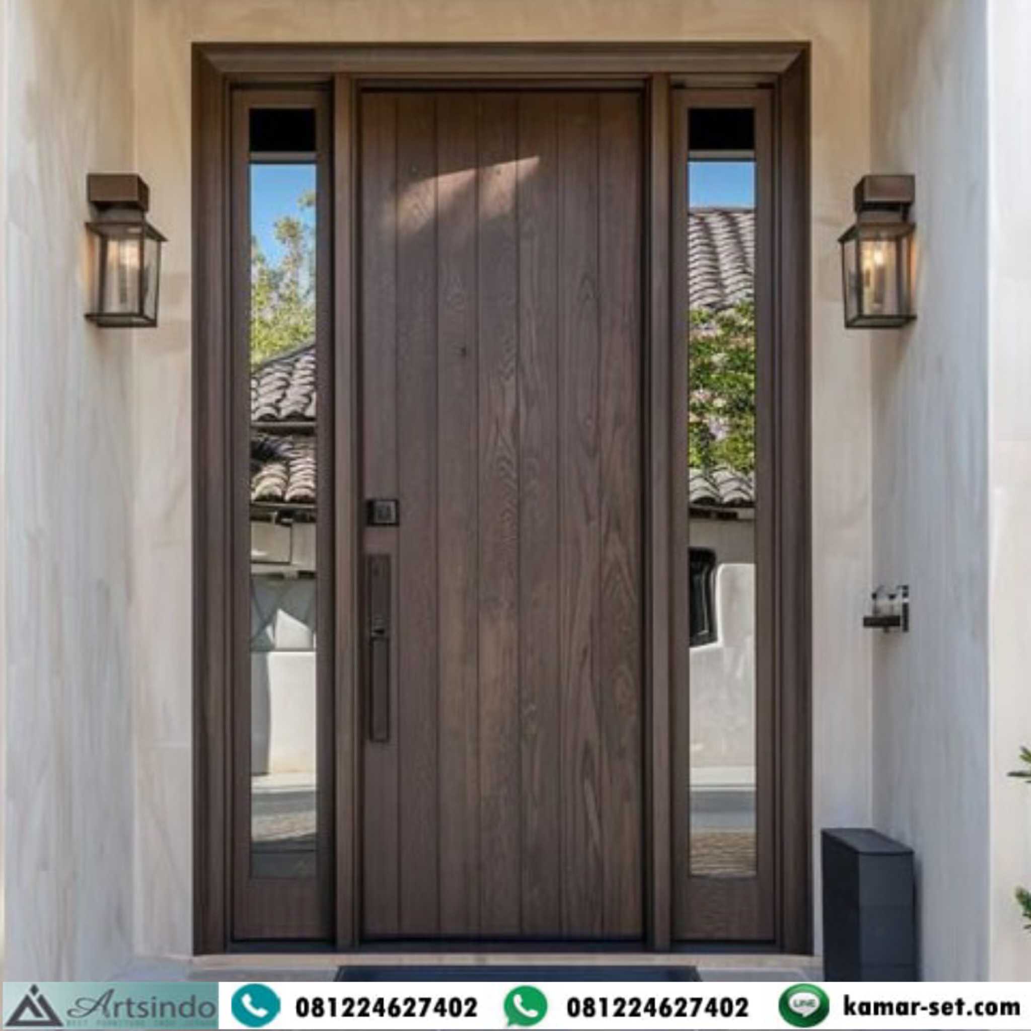Pintu Utama 1 Daun Jendela Minimalis Kayu Jati