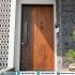 Pintu Utama Minimalis 1 Daun Lebar Kayu Jati  Motif Kawung