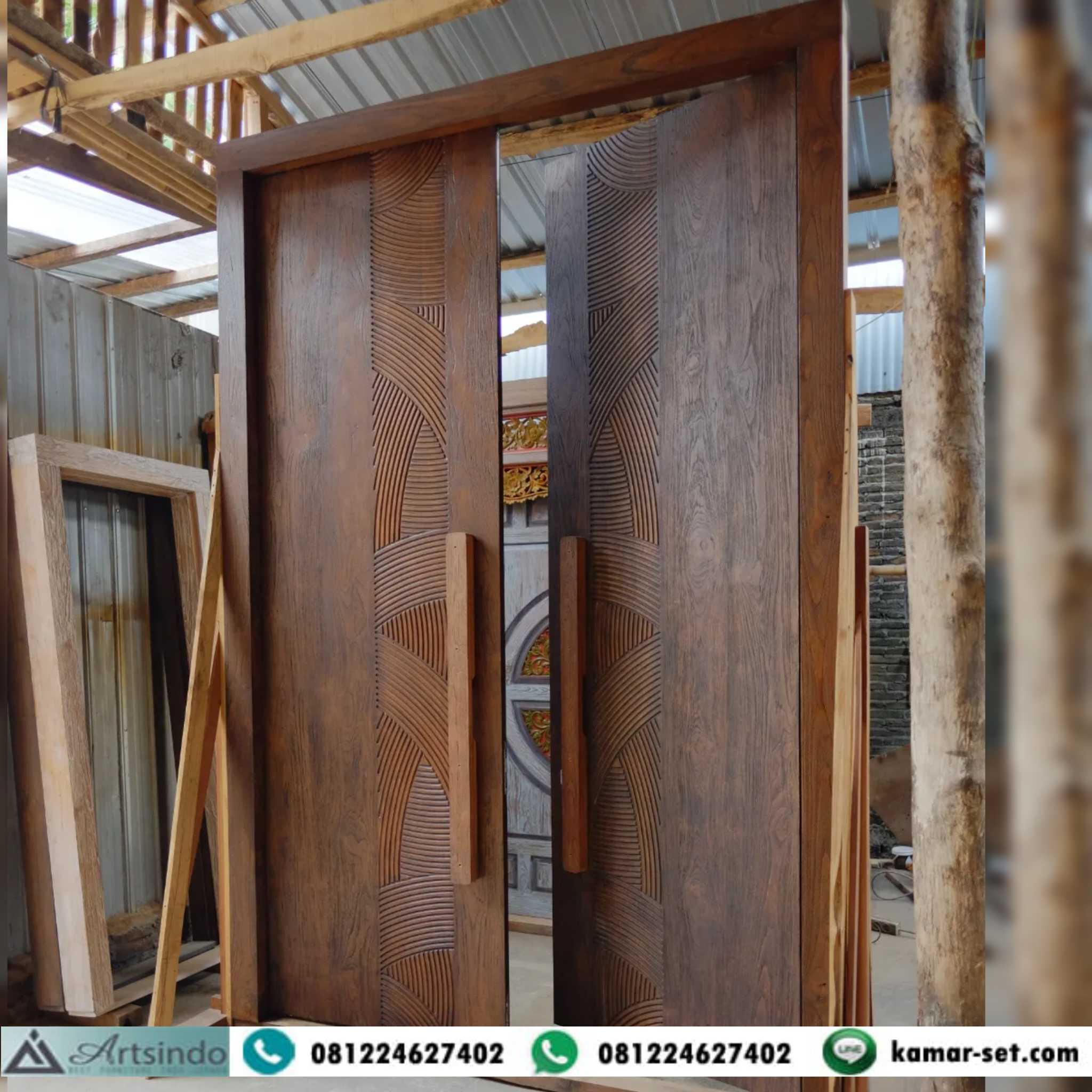 Jual Pintu Kayu Jati Tinggi 3 Meter