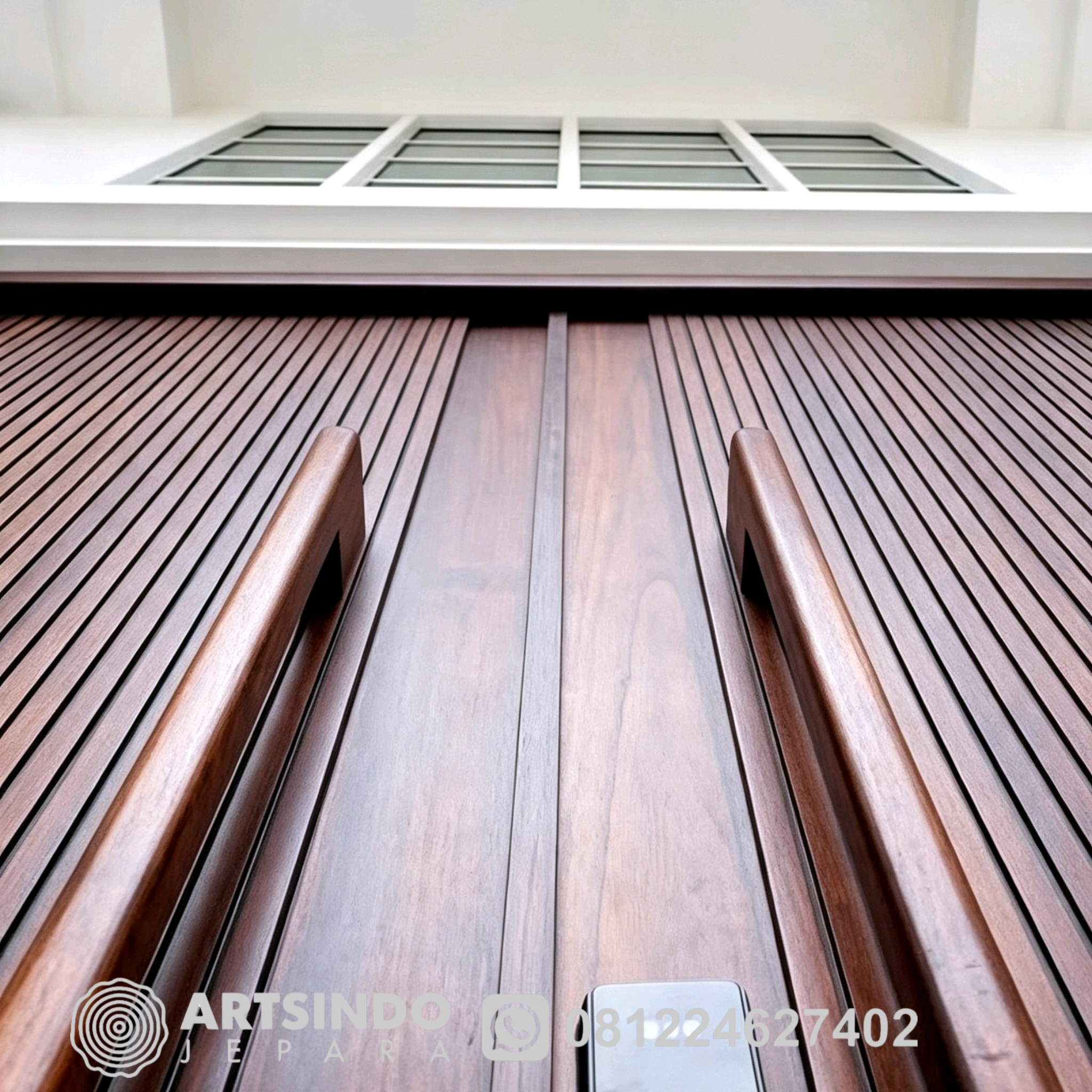 Detail Profil Pintu Utama Kayu Jati Garis Vertikal Detail Profil Pintu Utama Kayu Jati Garis Vertikal