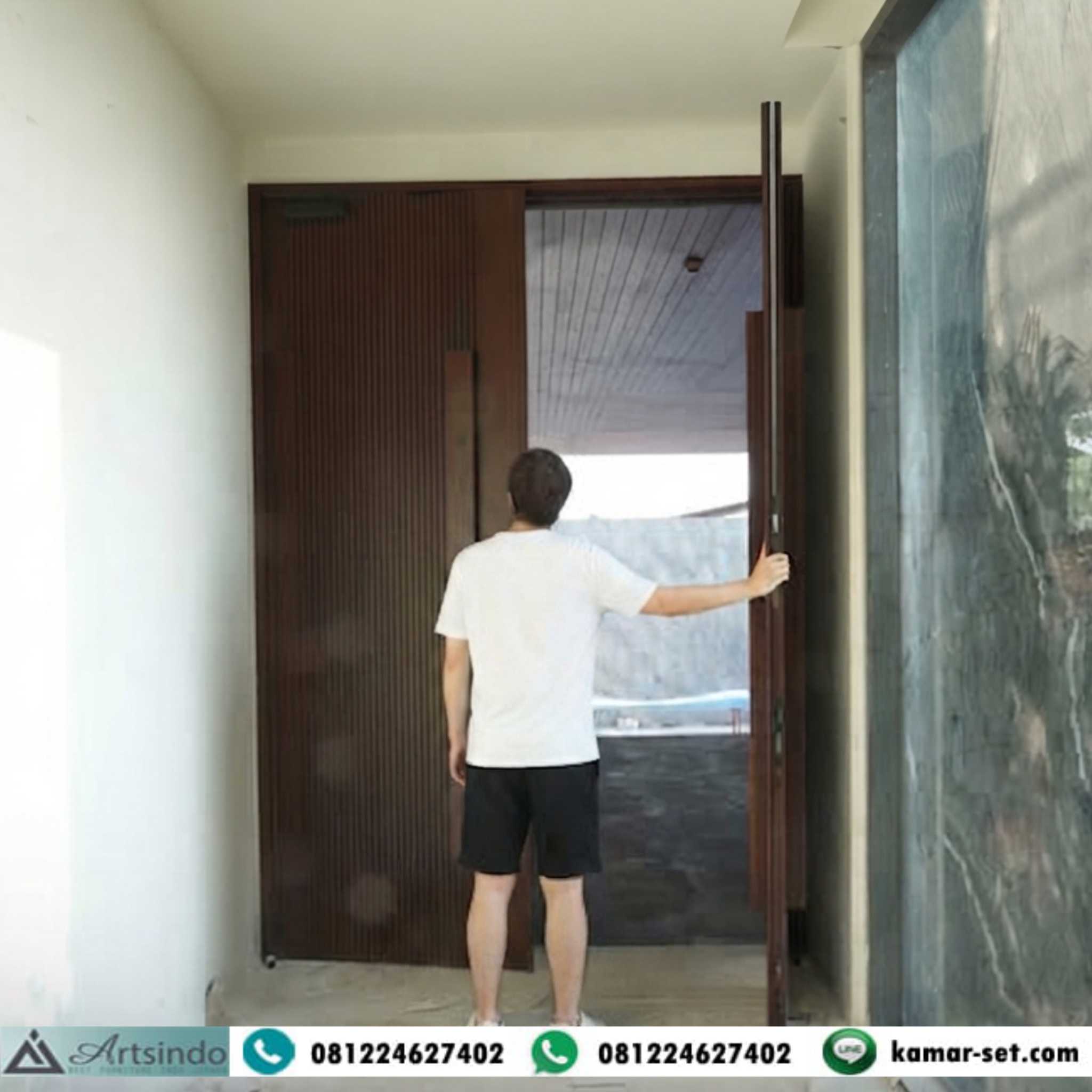 Pintu Rumah Estetik Kayu Jati Super