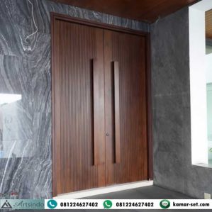 Pintu Utama Rumah Minimalis Kayu Jati Andalan