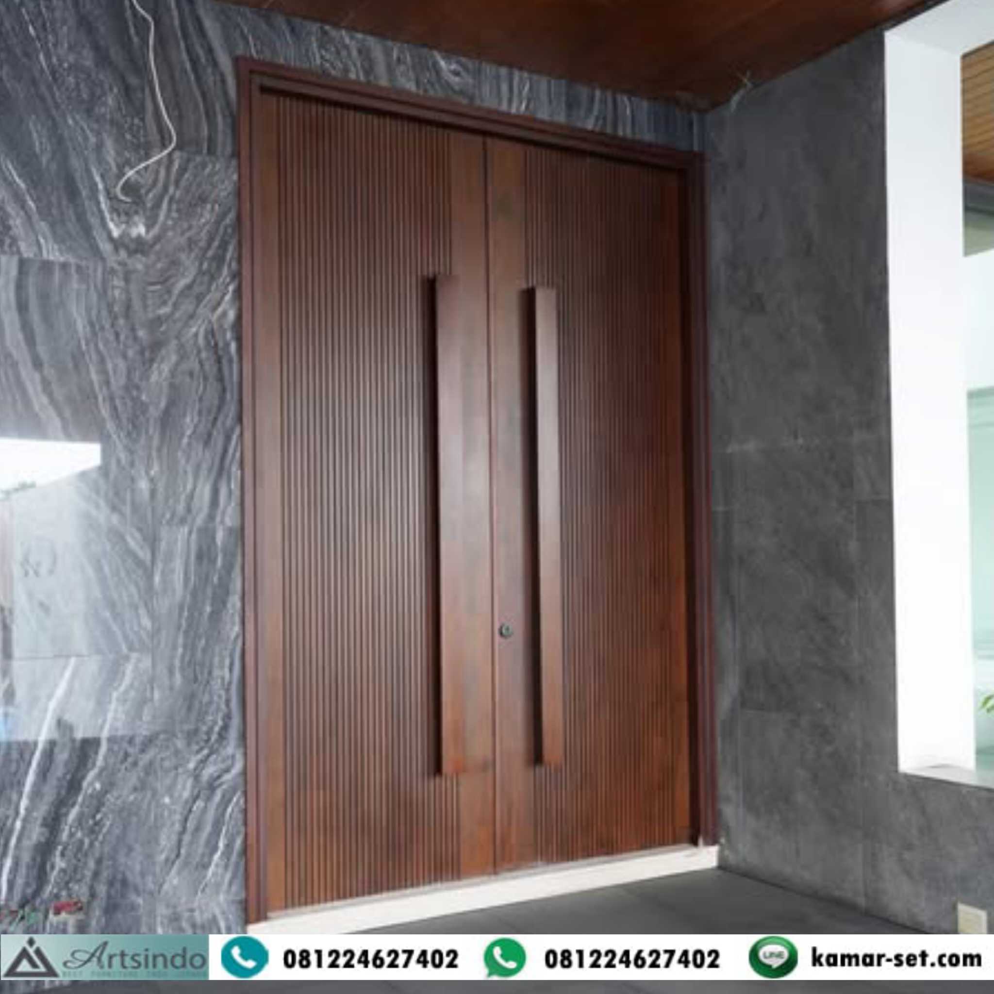 Pintu Utama Rumah Minimalis Kayu Jati Andalan