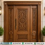 Pintu Utama Single Ukir Rumah Mewah Klasik Alvaro